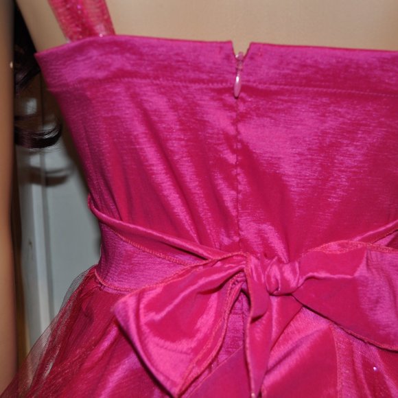 Women's Elegant Dress sweetheart shape Mesh Sleeveless Party Prom Wear Sequin - Picture 5 of 6